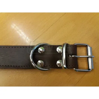 Obojek kožený , délka 65 cm, šířka 4 cm hnědá