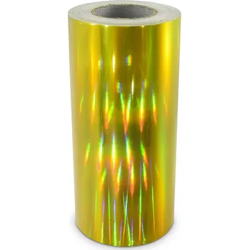 Zrcadlo Univerzální hologramová samolepící fólie na metry MOTIV 3 zrcadlo - šíře 30cm zlatá