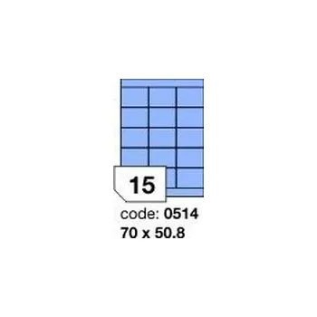 Samolepící etiketa Modré samolepicí etikety Rayfilm R0123.0514F, 70x50,8 mm, 1.000 listů A4, 15000 etiket
