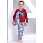 Taro, dětské pyžamo 1034-Damian, dlouhý rukáv, hnědá, vel. 92