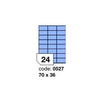 Samolepící etiketa Modré samolepicí etikety Rayfilm R0123.0527F, 70x36 mm, 1.000 listů A4, 24000 etiket