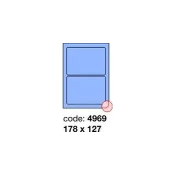 Kancelářské potřeby Modré samolepicí etikety Rayfilm R0123.4969F, 178x127 mm, 1.000 listů A4, 2000 etiket