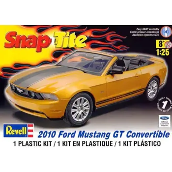 Revell 2010 Ford Mustang GT Convertible Snap Tite 1:25 Plastikový model Revell 2010 Ford Mustang GT Convertible Snap Tite 1:25