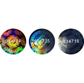 samolepka Hologramové samolepky s číslováním pro výrobu vstupenek a lístků, 20mm kruh