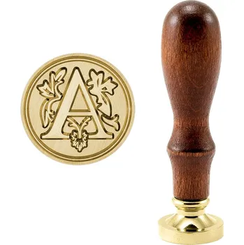 Pečetidlo (razidlo) do vosku mosazné - ozdobné tiskací písmeno A