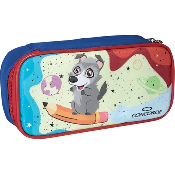 Penál Etue CONCORDE Volfík, s klopou oranžová pastelka