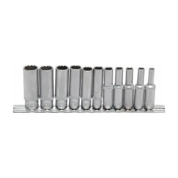 Gola hlavice sada prodloužených hlavic 1/4" 12 hranných 4-13mm,hlavice 12hrann
