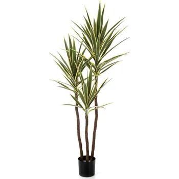 umělá květina Luxusní umělý kvetoucí strom PANAŠOVANÁ YUCCA STROM DELUXE, 160 cm