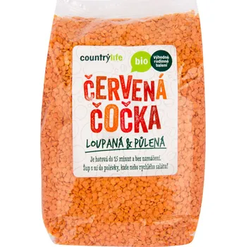 Příloha Country Life Čočka červená půlená Bio 1 kg