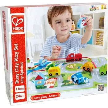 Hračka pro nejmenší Hape Rušné městečko s figurkami