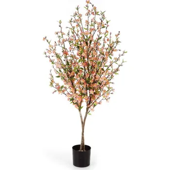 umělá květina Luxusní umělý kvetoucí strom TŘEŠEŇ S KVĚTY ROSE, 170 cm