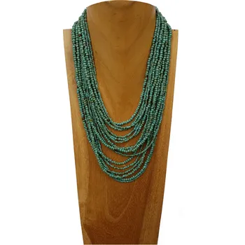 Náhrdelník Náhrdelník s ebenovým zapínáním tyrkys