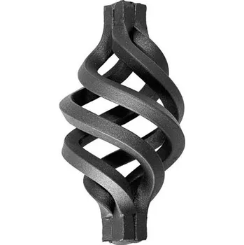 brána PSG Ozdobný košík pro kovaný plot, bránu, zábradlí a mříže 12.084, pr. 24x24 mm, 180 x 95 mm