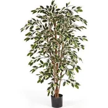 umělá květina Luxusní umělý strom PANAŠOVANÝ FICUS NITIDA, 150 cm