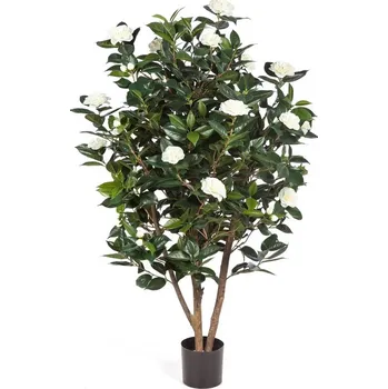 umělá květina Luxusní umělý kvetoucí strom CAMELIA JAPONICA KEŘ, 150 cm