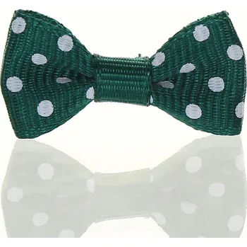 Stuha Mašlička puntík tmavě zelená