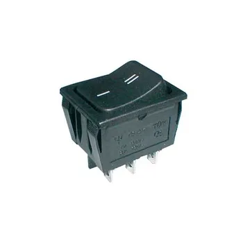 přepínač Tipa 2pol./6pin ON-ON 250V/15A černý
