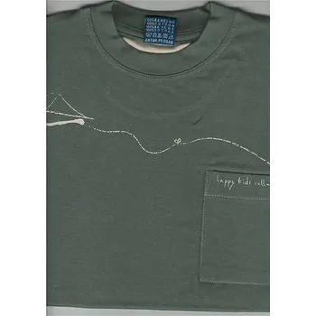 Dětské tričko PO-2048, krátký rukáv, khaki, vel. 134