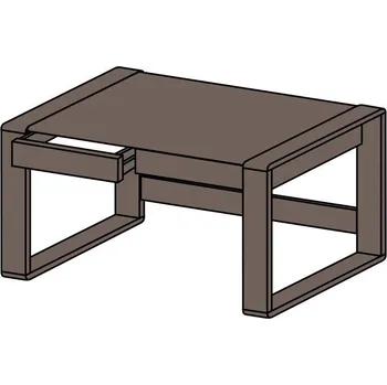 Psací stůl BERT mořený psací stůl masiv se zásuvkami (psací stůl šíře 120 cm nebo 150 cm)
