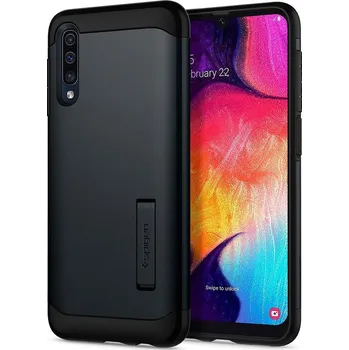 Pouzdro na mobilní telefon Spigen Slim Armor pro Samsung Galaxy A50 Metal Slate