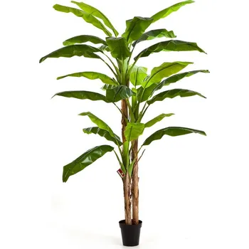 umělá květina Luxusní umělá palma BANÁNOVNÍK X 3 S KVĚTINÁČEM, 300 cm