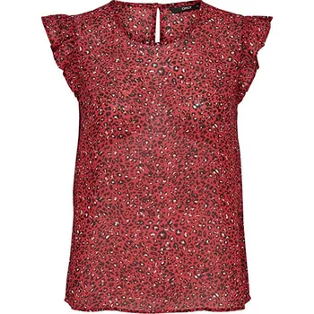 Dámské tričko Only Star S/L Chiffon Top Wvn Flame Scarlet Leo