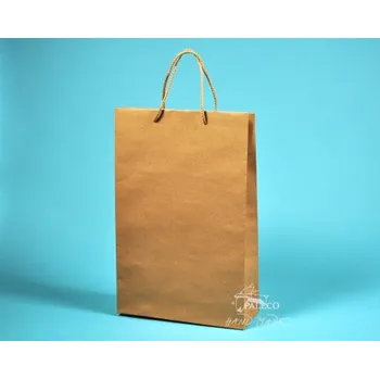 Dárková taška papírová taška BÁRA 25x9x37 hnědý recyklovaný, Karton 1 taška