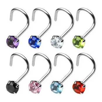 Piercing Steel Edge piercing nosu SENOSE04 Barva: Černá