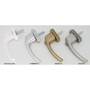 Okenní klika ROTO Okenní klika TWENTE s knoflíkem Barva: Bílá RAL 9016, Délka čtyřhranu: 45 mm