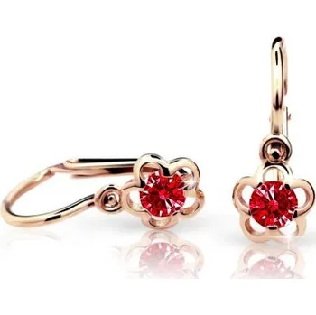 Náušnice Cutie Jewellery zlaté dětské naušnice C1945R-Ruby Dark