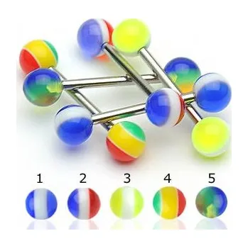 Módní doplněk Steel Edge piercing do jazyku SEBB Varianta: 1