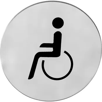 Informační tabulka Piktogram Postižení K nerez (Piktogram Invalidé K nerez)