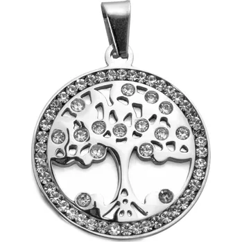 Přívěsek Přívěsek strom života z chirurgické oceli se zirkony S761100