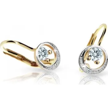 Náušnice Cutie Jewellery Zlaté dětské náušnice Cutie C1997Z- White