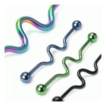 Piercing Steel Edge piercing ucha P8T Barva: Černá