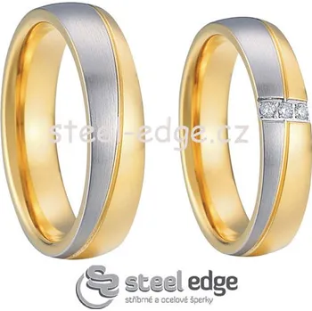 Prsten Steel Wedding Snubní prsteny chirurgická ocel SPPL003 Velikost: 70