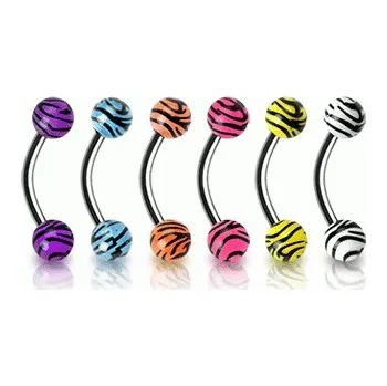 Piercing Steel Edge Piercing do obočí 204 Barva: Růžová