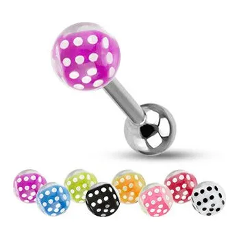 Piercing Steel Edge Piercing do jazyka 1006 Barva: Červená