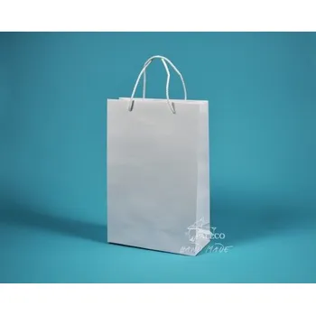 Nákupní taška papírová taška JOSEFÍNA 22x9,5x33 bílá ofset, Karton 1 karton (175 ks)