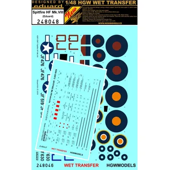 Plastikový model HGW 1/48 Spitfire HF Mk. VIII - Popisky a Markingy