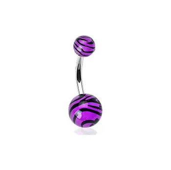 Piercing Steel Edge piercing do břicha 010-VIOLET