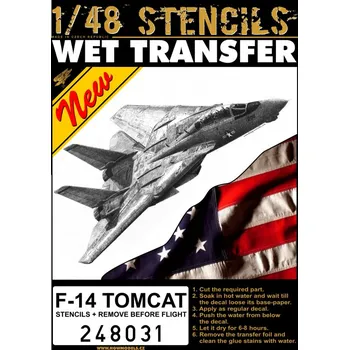 Plastikový model HGW 1/48 F-14 Tomcat - Stencils + RBF