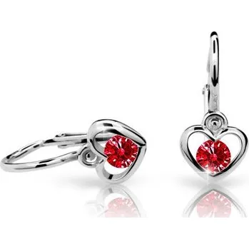 Náušnice Cutie Jewellery zlaté dětské naušnice C1943B-Ruby Dark