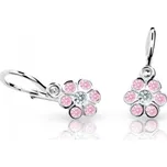 Cutie Jewellery dětské náušnice z bílého zlata C1737B-Pink