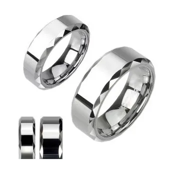 Prsten Steel Edge Wolframové snubní prsteny 013 Velikost: 69
