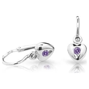 Náušnice Cutie Jewellery zlaté dětské naušnice C1556B-Amethyst