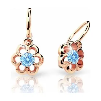 Náušnice Cutie Jewellery zlaté dětské naušnice C1947R-Arctic Blue