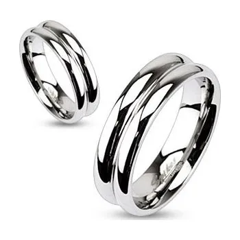 Prsten Steel Edge Prsten z chirurgické oceli 2055 Velikost: 49