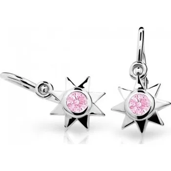 Náušnice Cutie Jewellery Zlaté dětské náušnice Cutie C1995B Hvězdičky Růžová