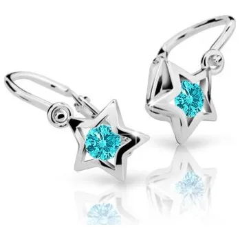 Náušnice Cutie Jewellery zlaté dětské naušnice C1942B-Mint Green